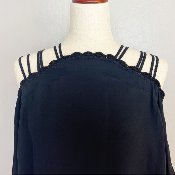 •ALICE McCALL• Another Love Cold Shoulder Oversized Top in Black Size 8 - Picture 4 of 13